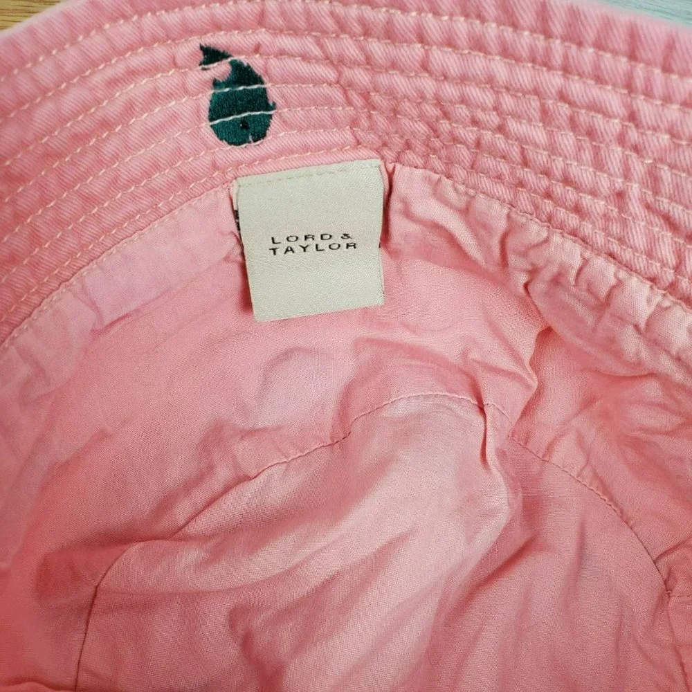 Lord & Taylor Youth Whale Bucket Hat Girls Pink Sun Hat Cap